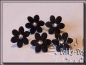 Preview: kleine Blumen auf Gummi in schwarz
